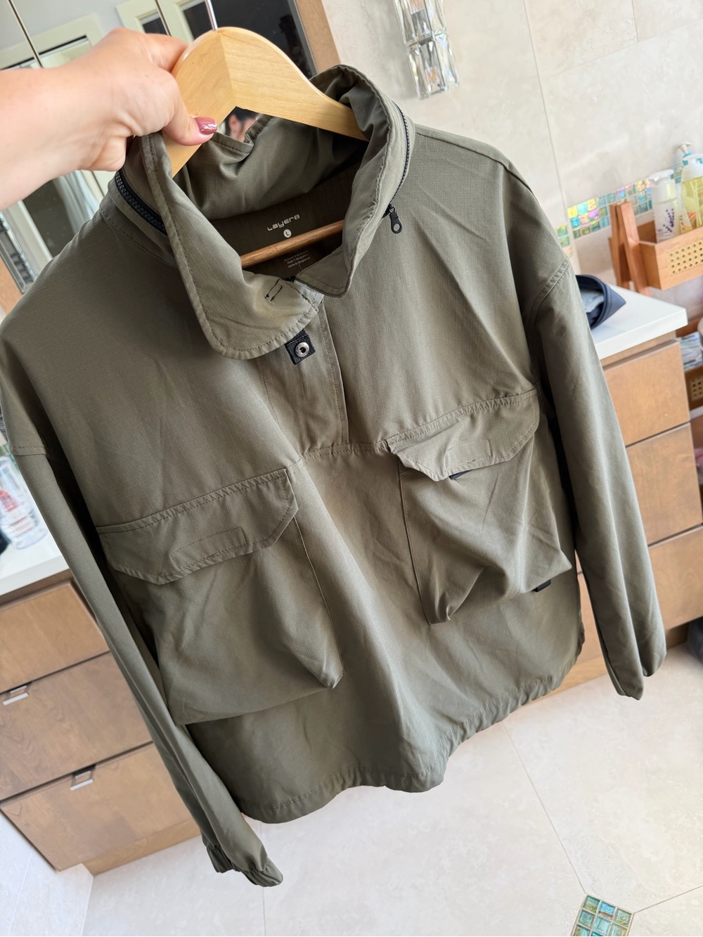 Layer 8 Olive Green Anorak-Style Jacket